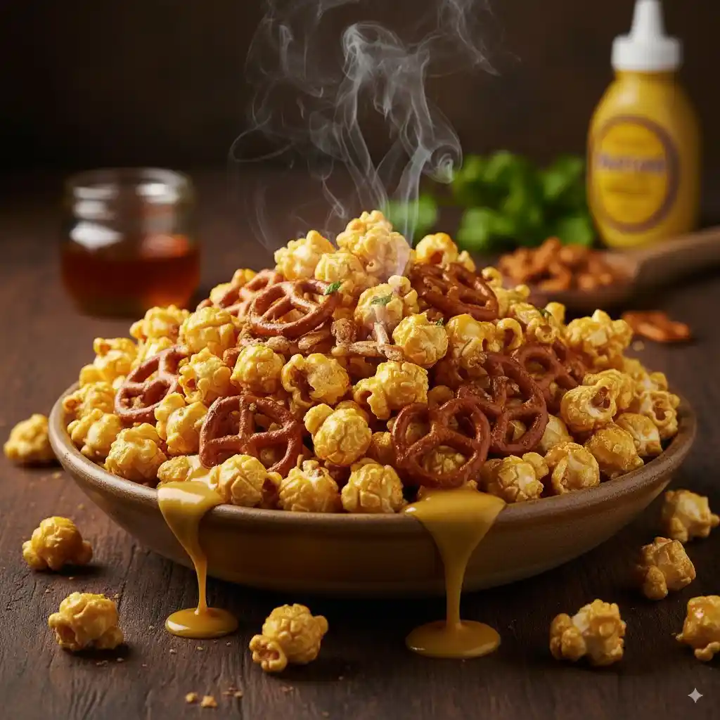 Honey Mustard Pretzel Popcorn
