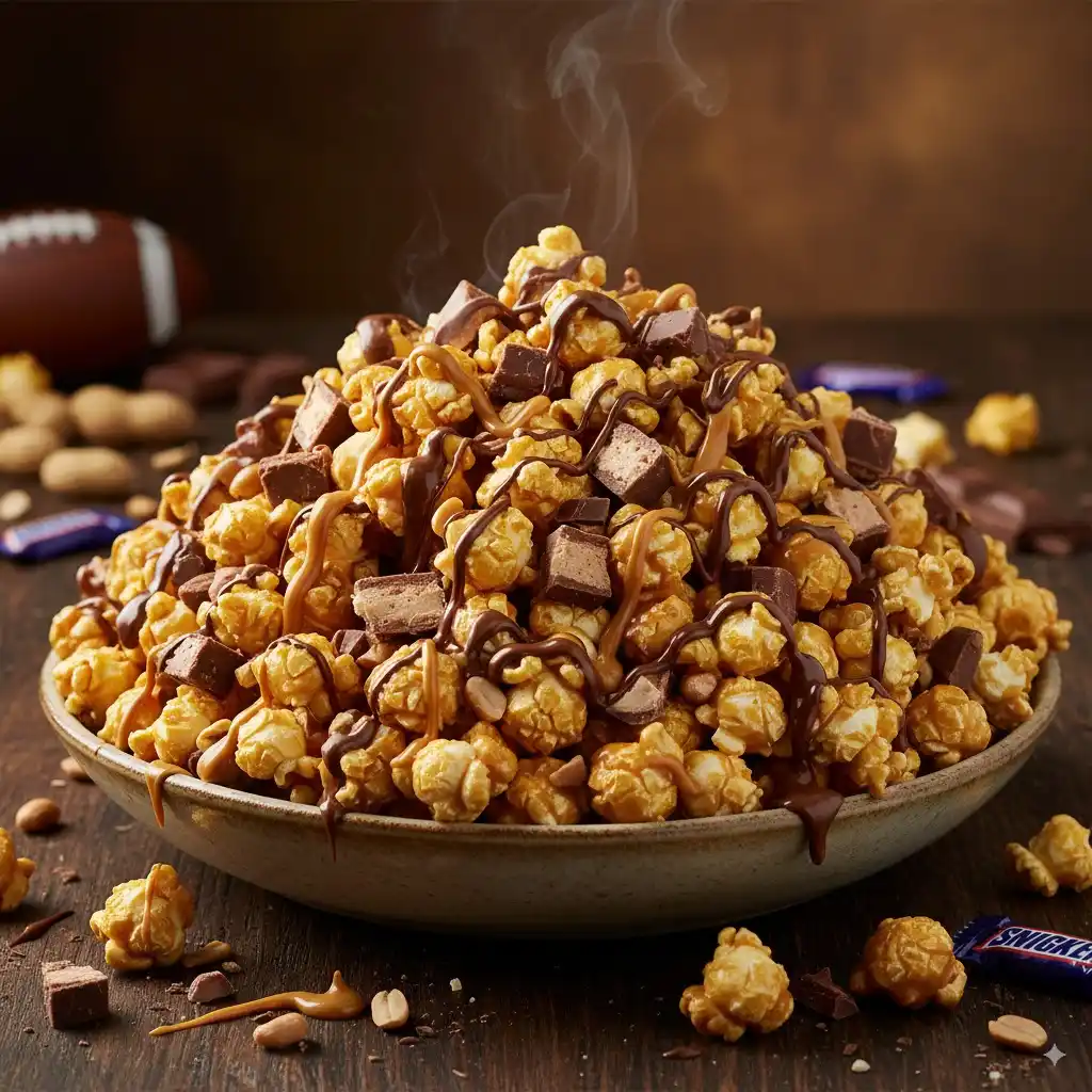 Peanut Butter Candy Bar Popcorn