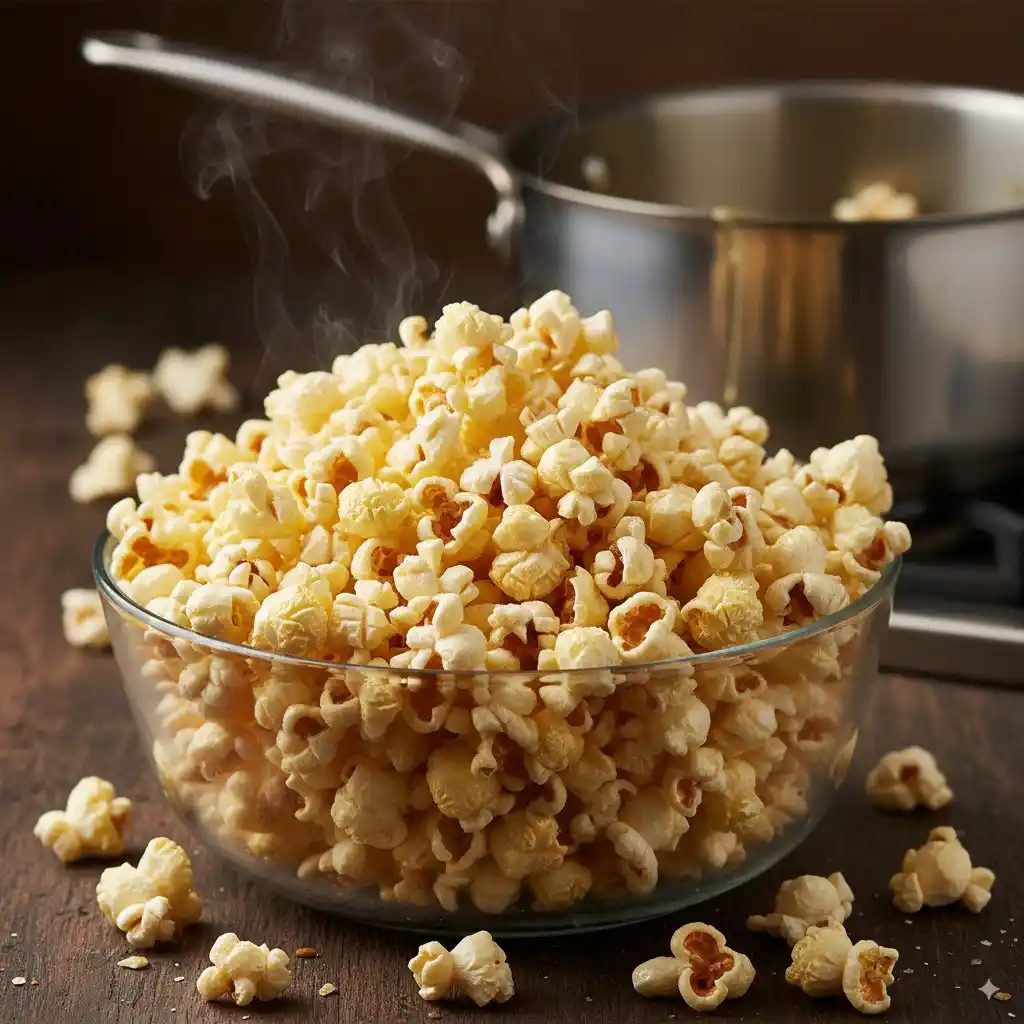 Perfect Stovetop Popcorn without Burnt Kernels