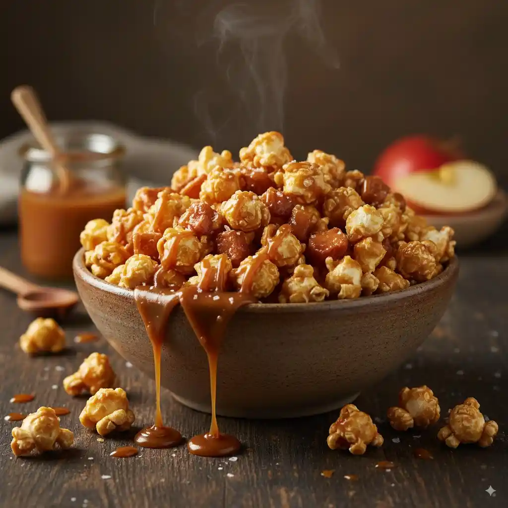 Salted Caramel Apple Popcorn